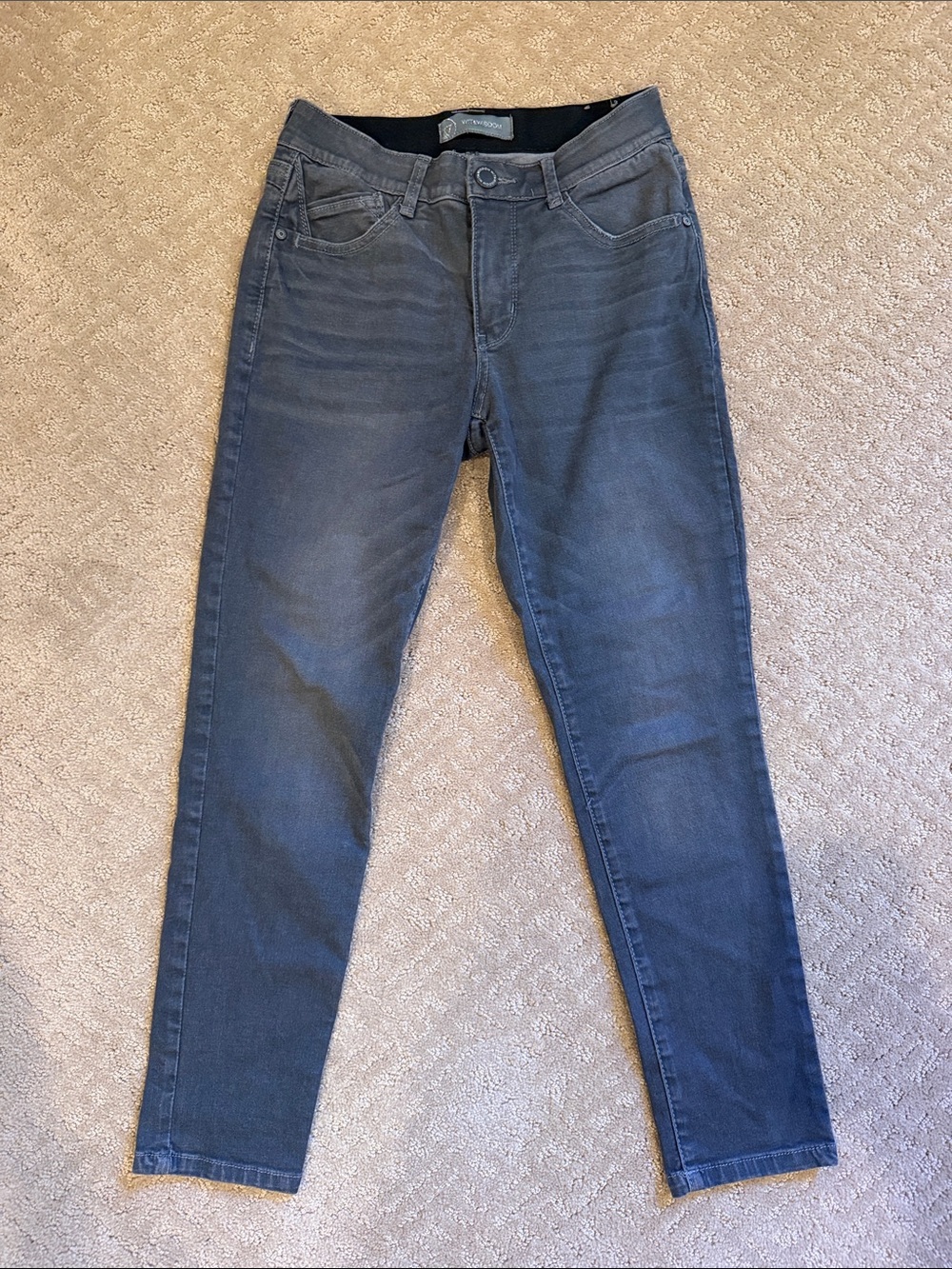 Wit & Wisdom Gray Skinny Jeans Size 00P Petite Stretch Ankle 24” Inseam